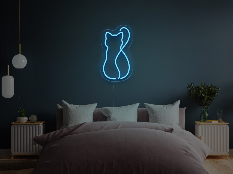Silueta Pisica - Semn Luminos LED Neon